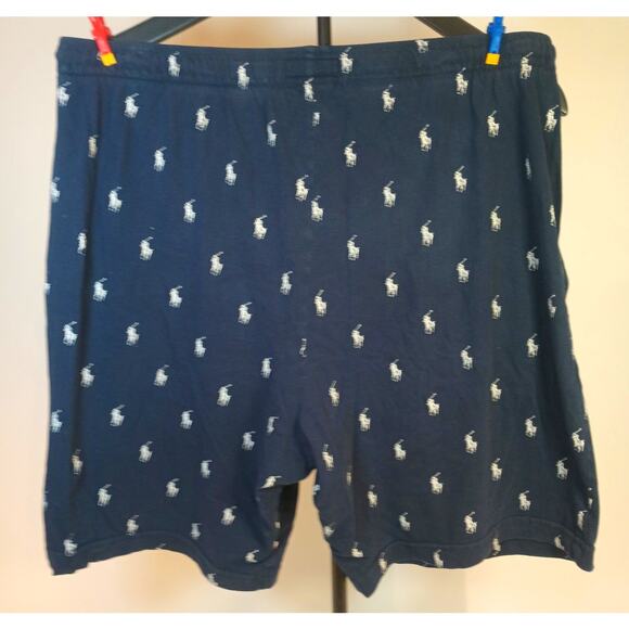Polo Ralph Lauren Blue Label Men's LRG Sleepwear Shorts Navy Pony Pajama Lounge - Picture 3 of 8
